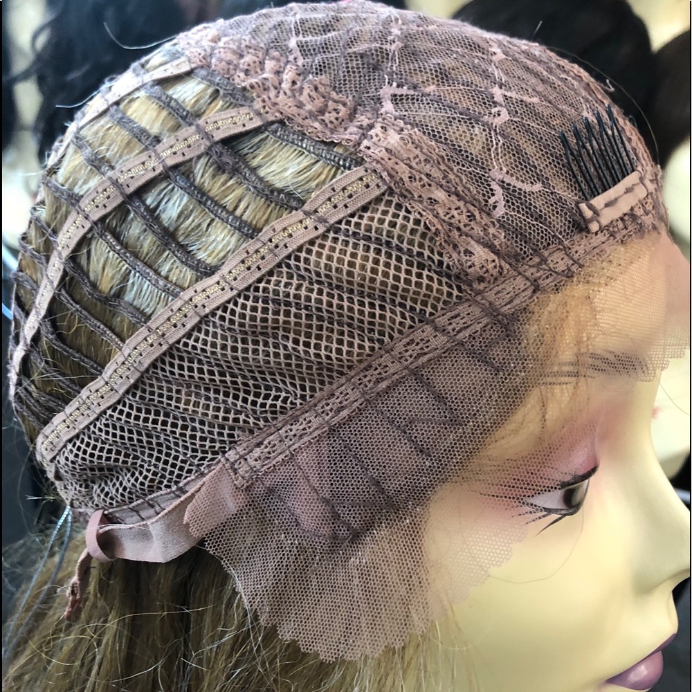 One available Blonde mix Double Braiding Lacefront Wig baby hair - Picture 9 of 9